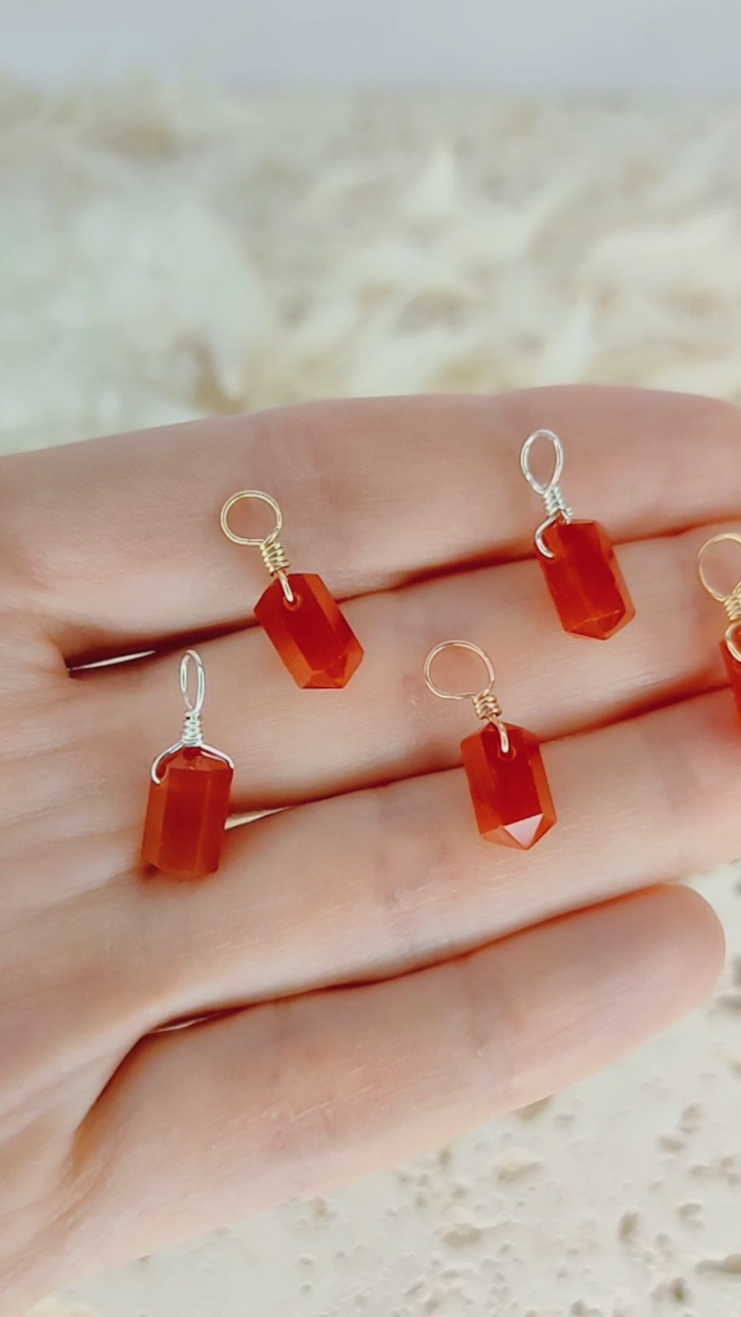 Carnelian Mini Double Terminated Crystal Point Pendant