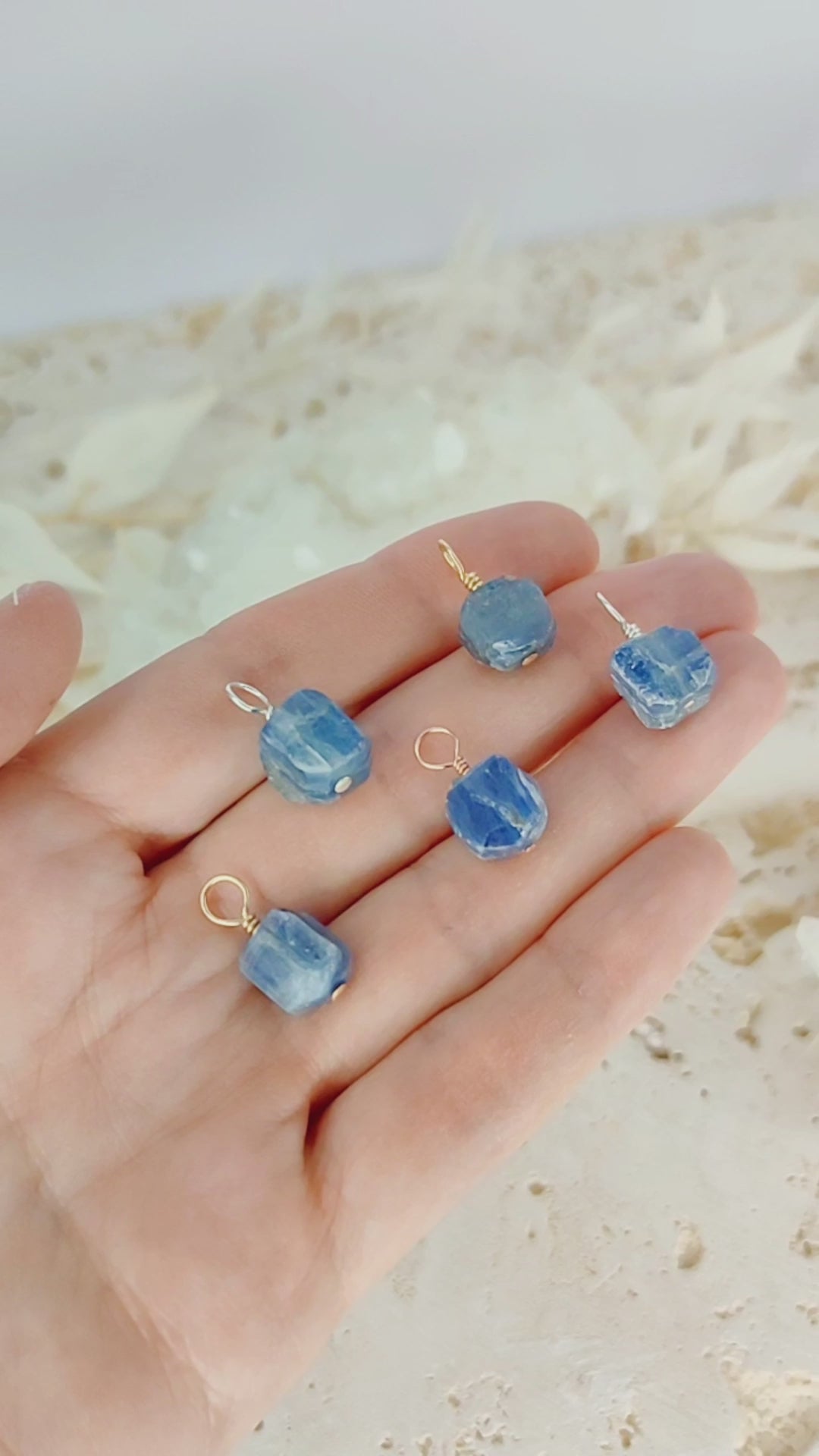 Tiny Raw Kyanite Crystal Pendant