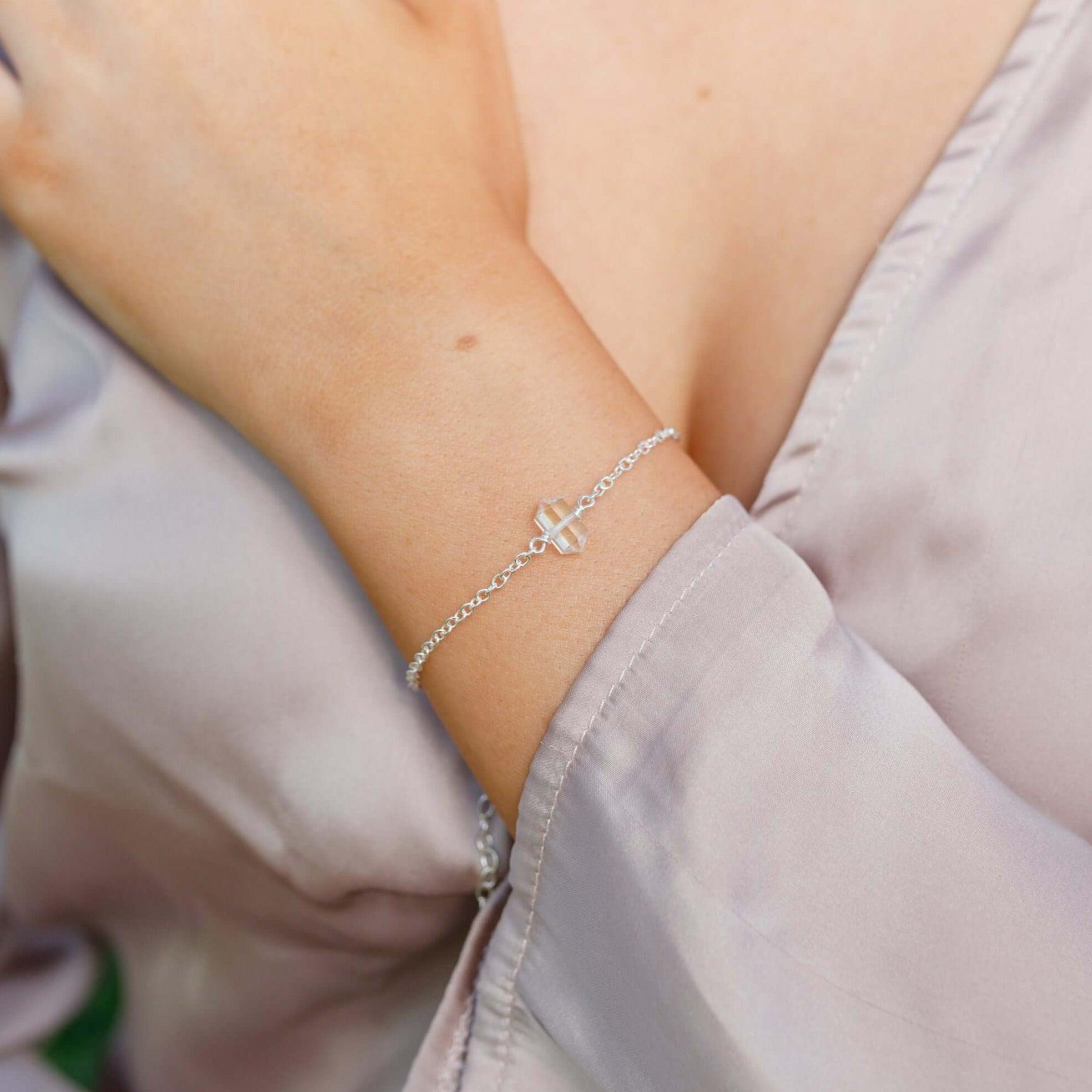 Crystal Quartz Double Terminated Mini Crystal Point Bracelet - Crystal Quartz Double Terminated Mini Crystal Point Bracelet - 14k Gold Fill - Luna Tide Handmade Crystal Jewellery