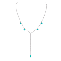 Turquoise Boho Lariat Necklace