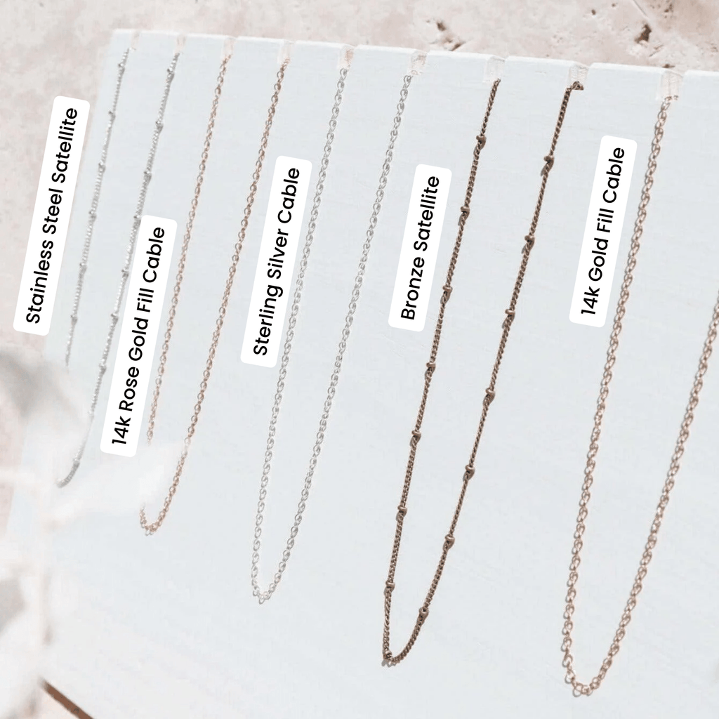 Custom Simple Plain or Satellite Fine Chain Necklace