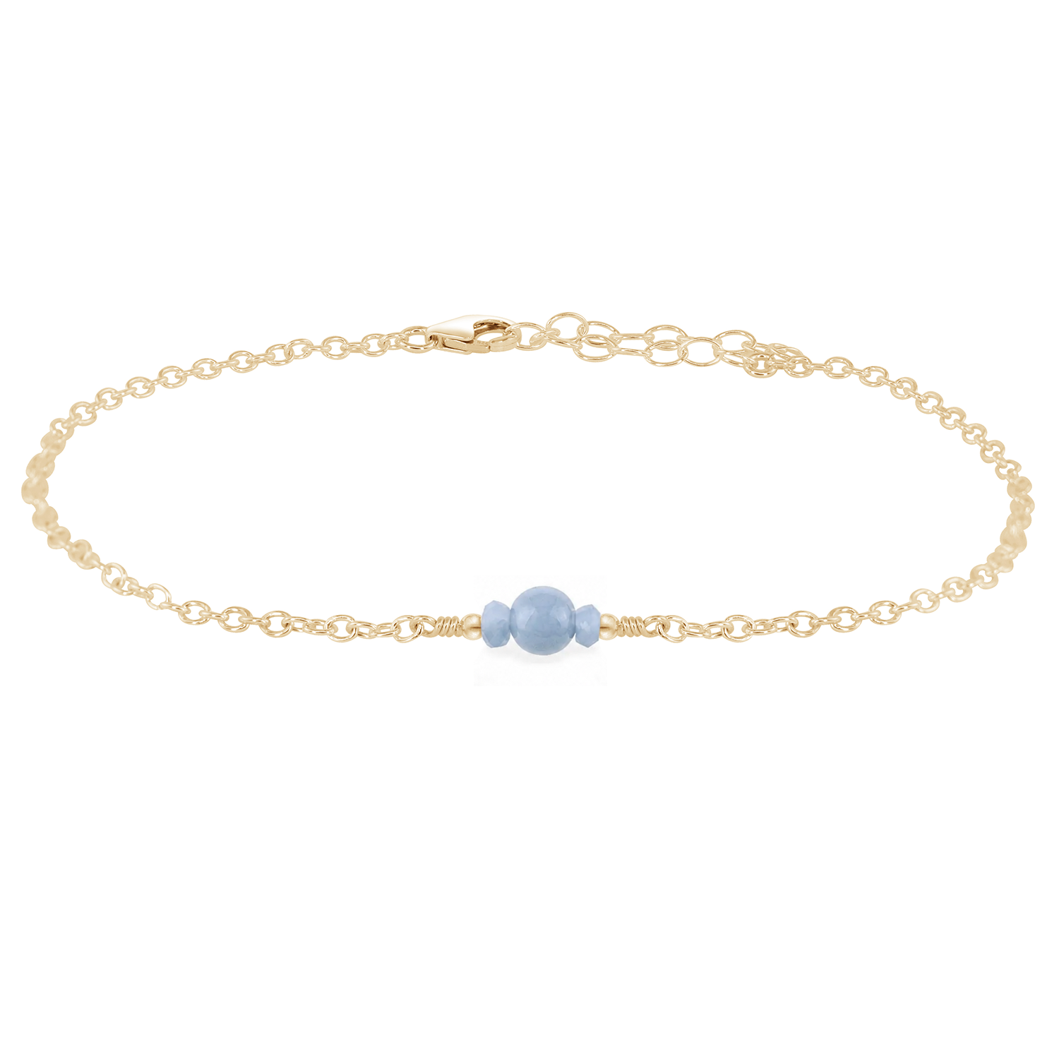 Dainty Angelite Gemstone Anklet