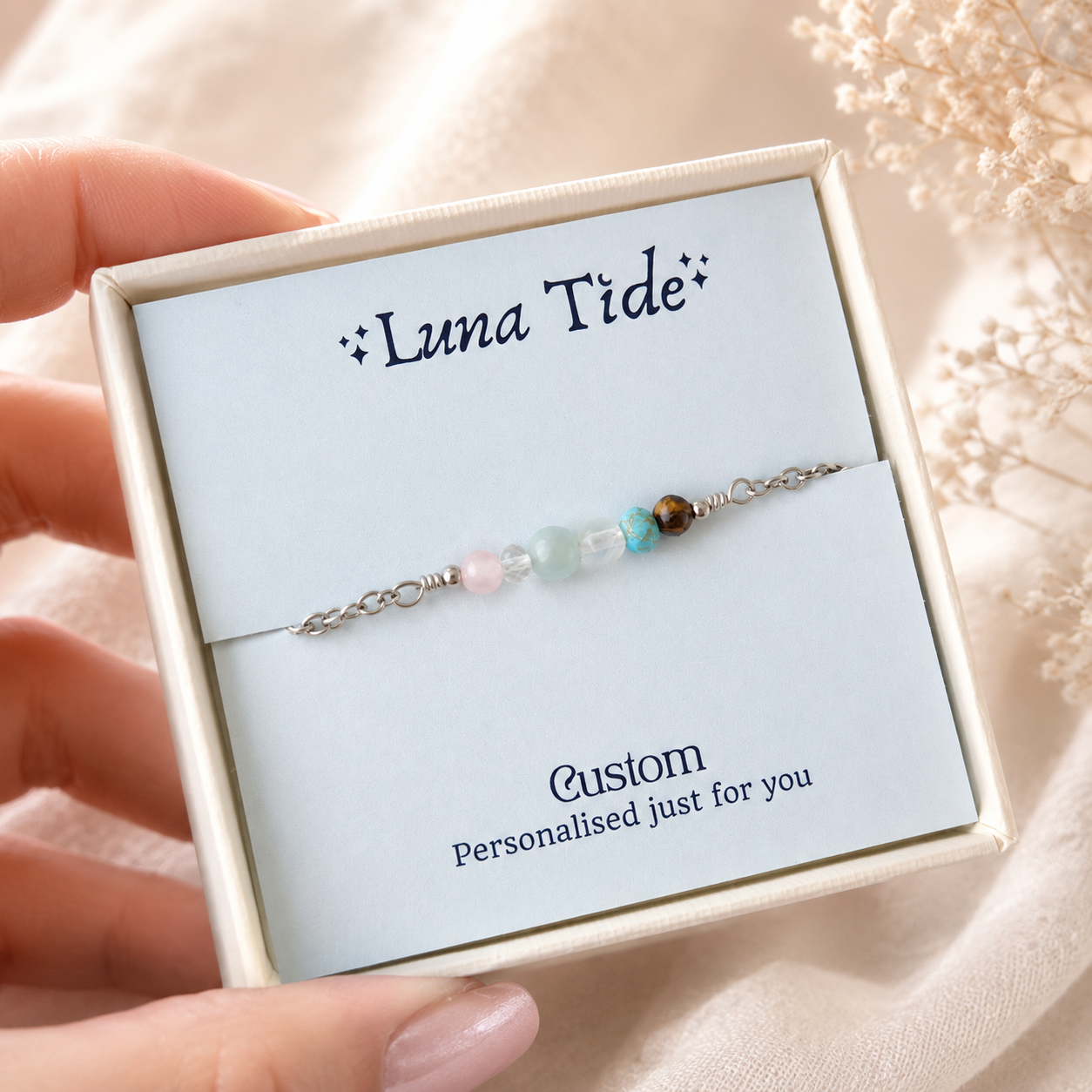 Custom Dainty Gemstone Bracelet