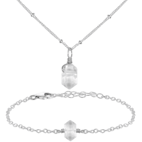 Crystal Quartz Double Terminated Jewellery Set