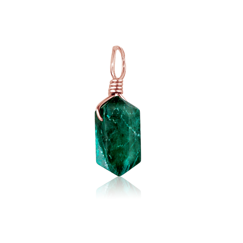 Emerald Mini Double Terminated Crystal Point Pendant