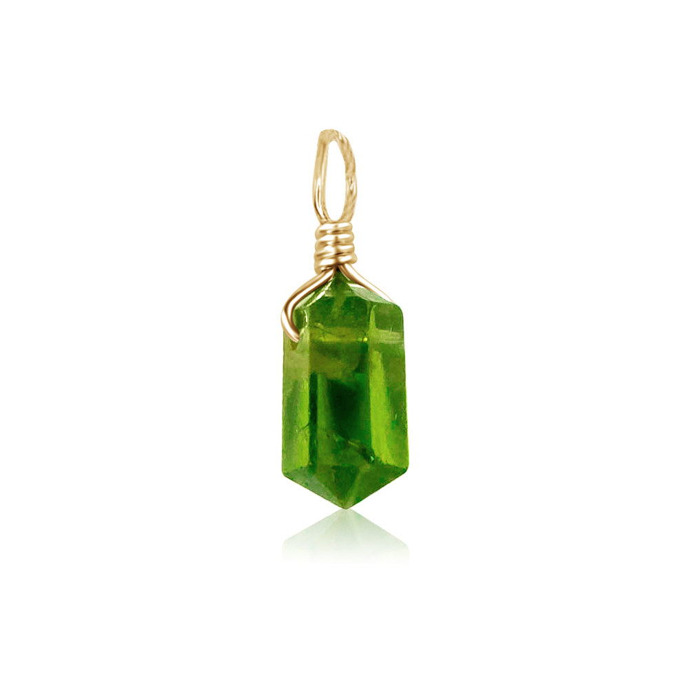 Peridot Mini Double Terminated Crystal Point Pendant