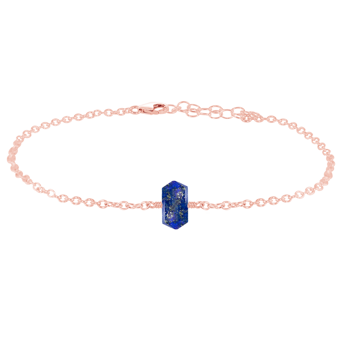 Lapis Lazuli Double Terminated Crystal Point Anklet
