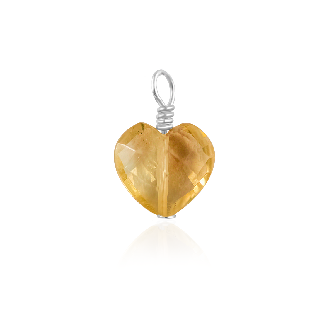 Citrine Crystal Heart Pendant