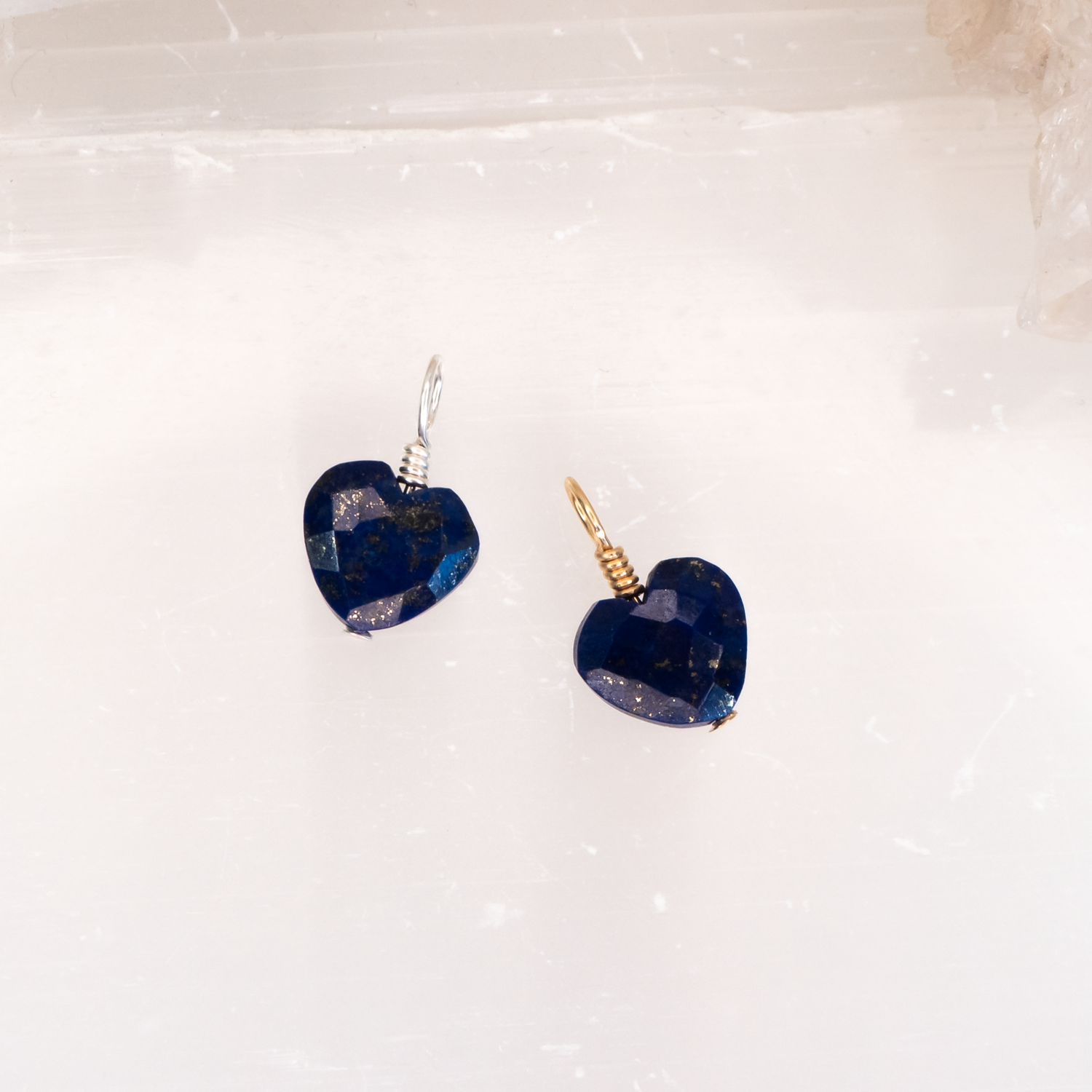 Lapis Lazuli Crystal Heart Pendant
