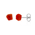 Carnelian Raw Crystal Stud Earrings