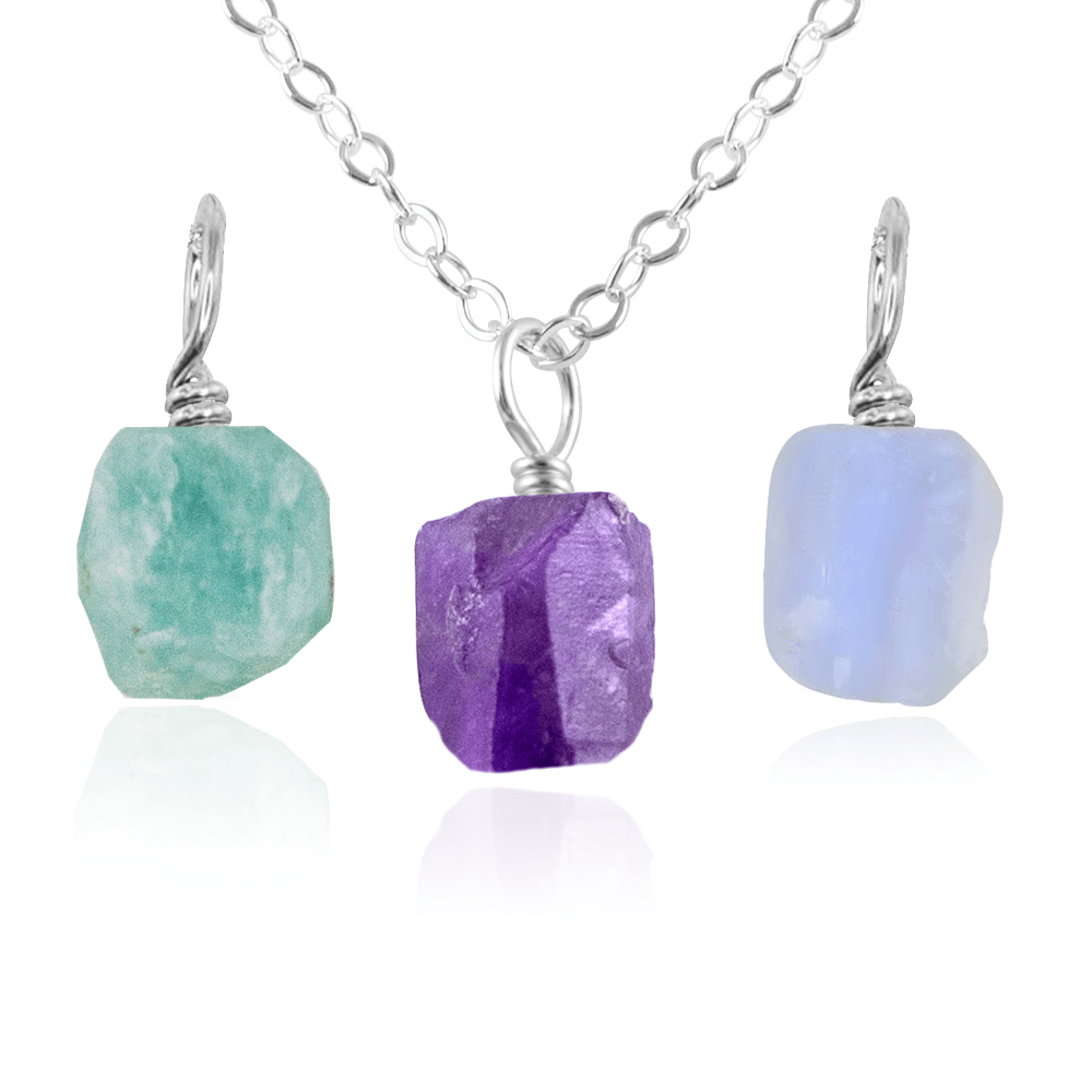 Calm & Serenity Raw Crystal Pendant Bundle