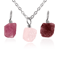 Love & Heart Energy Raw Crystal Pendant Bundle