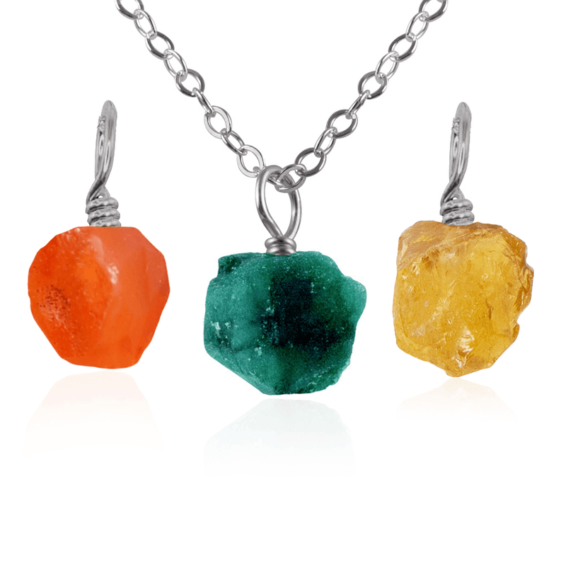 Abundance & Prosperity Raw Crystal Pendant Bundle