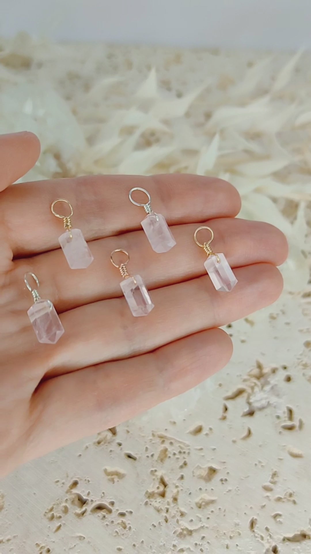 Rose Quartz Mini Double Terminated Crystal Point Pendant