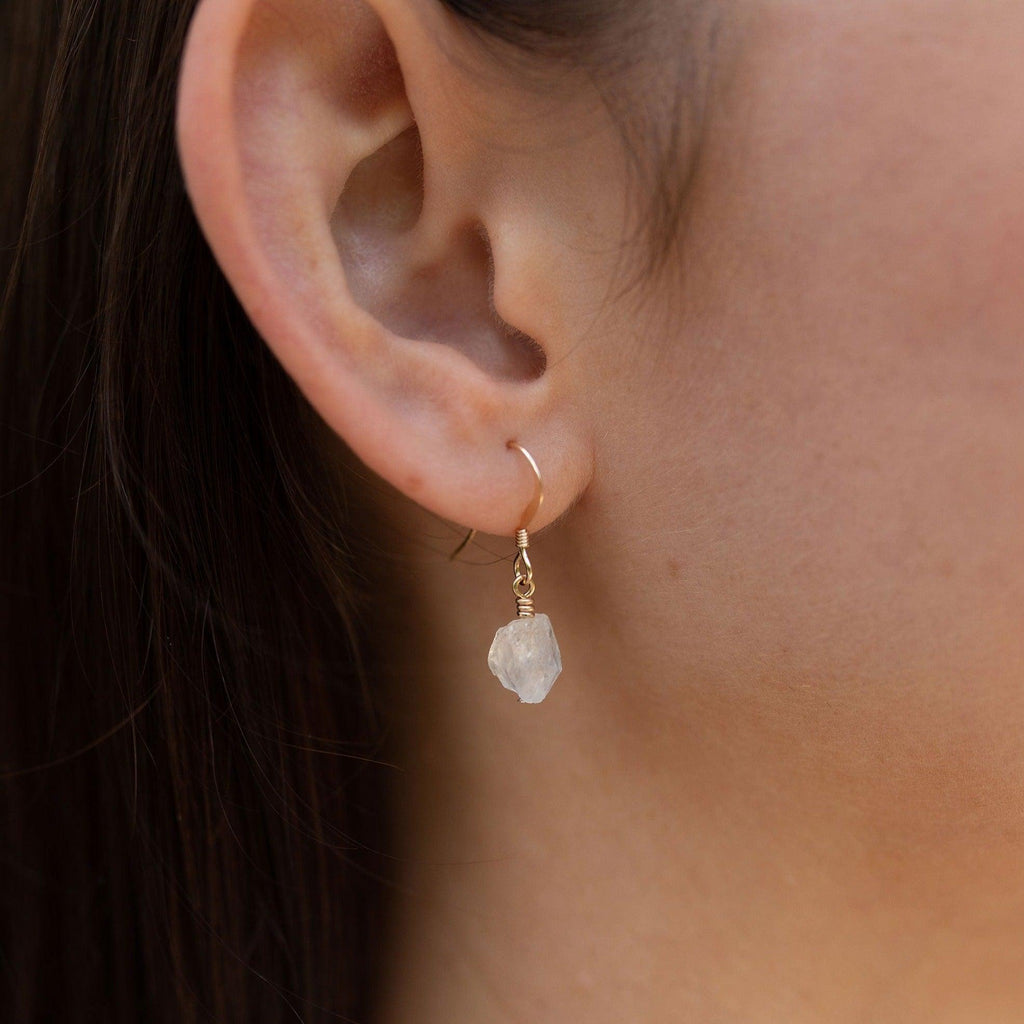 Raw Crystal Quartz Jewellery Set - Raw Crystal Quartz Jewellery Set - 14k Gold Fill / Cable / Necklace & Earrings & Bracelet - Luna Tide Handmade Crystal Jewellery