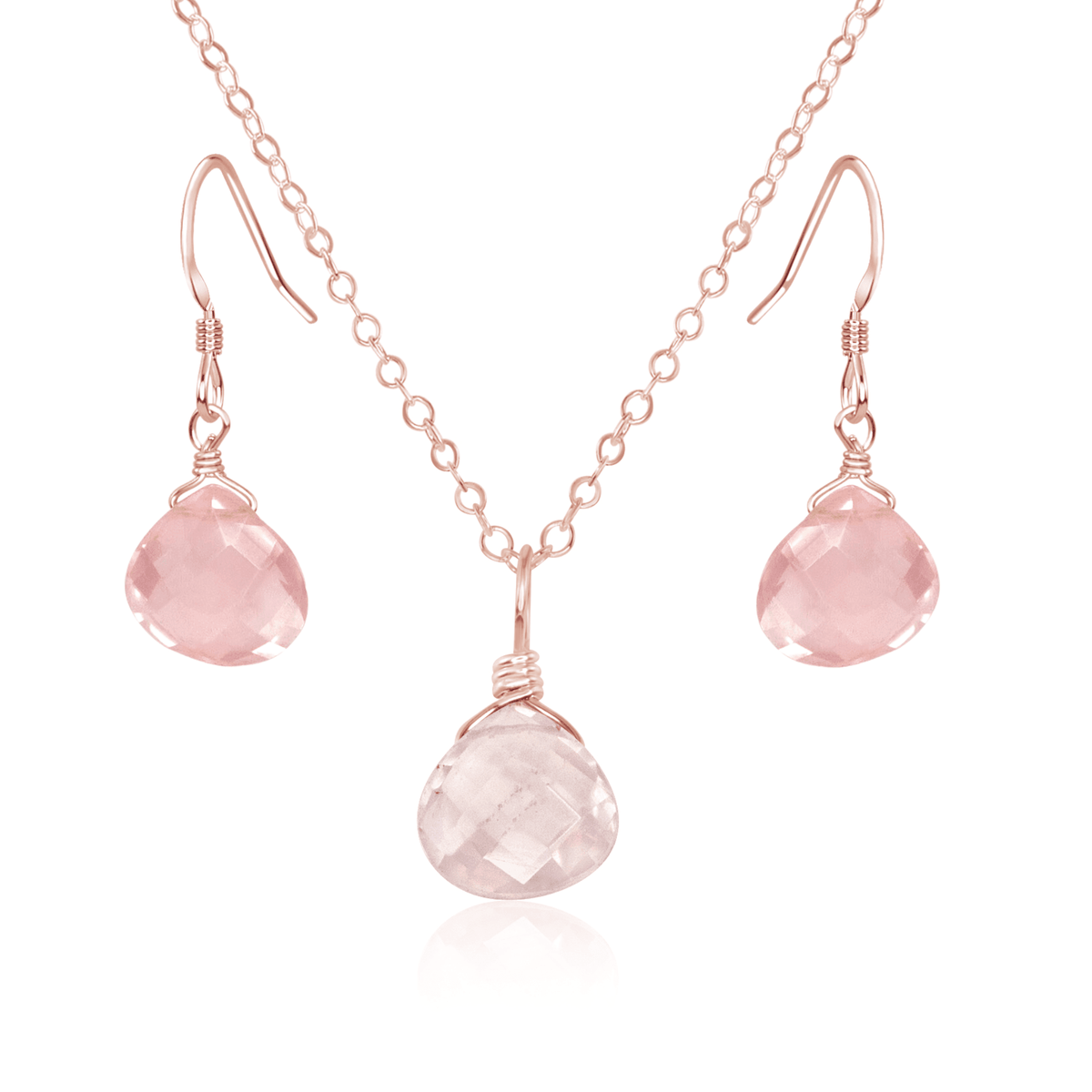 Rose quartz jewellery sets discount