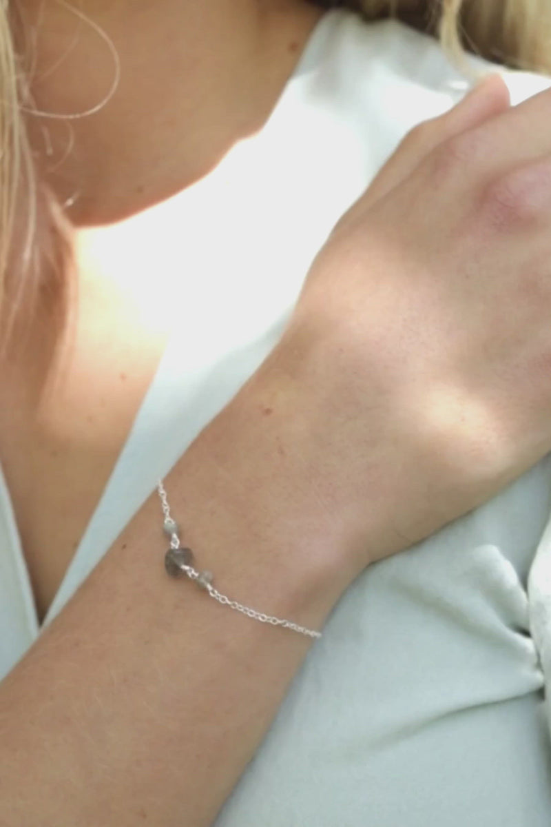 Labradorite Beaded Chain Bracelet
