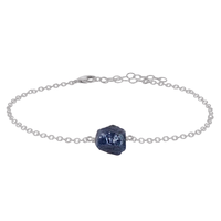 Raw Sapphire Crystal Nugget Anklet