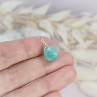 Tiny Amazonite Teardrop Gemstone Pendant