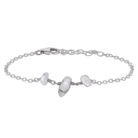 Beaded Chain Bracelet - Howlite - Stainless Steel - Luna Tide Handmade Jewellery