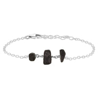 Beaded Chain Bracelet - Lava - Sterling Silver - Luna Tide Handmade Jewellery