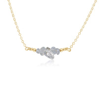 Chip Bead Bar Necklace - Crystal Quartz - 14K Gold Fill - Luna Tide Handmade Jewellery