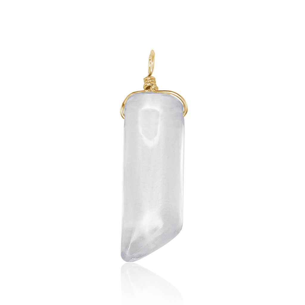 Crystal Quartz Smooth Point Pendant - Crystal Quartz Smooth Point Pendant - 14k Gold Fill - Luna Tide Handmade Crystal Jewellery