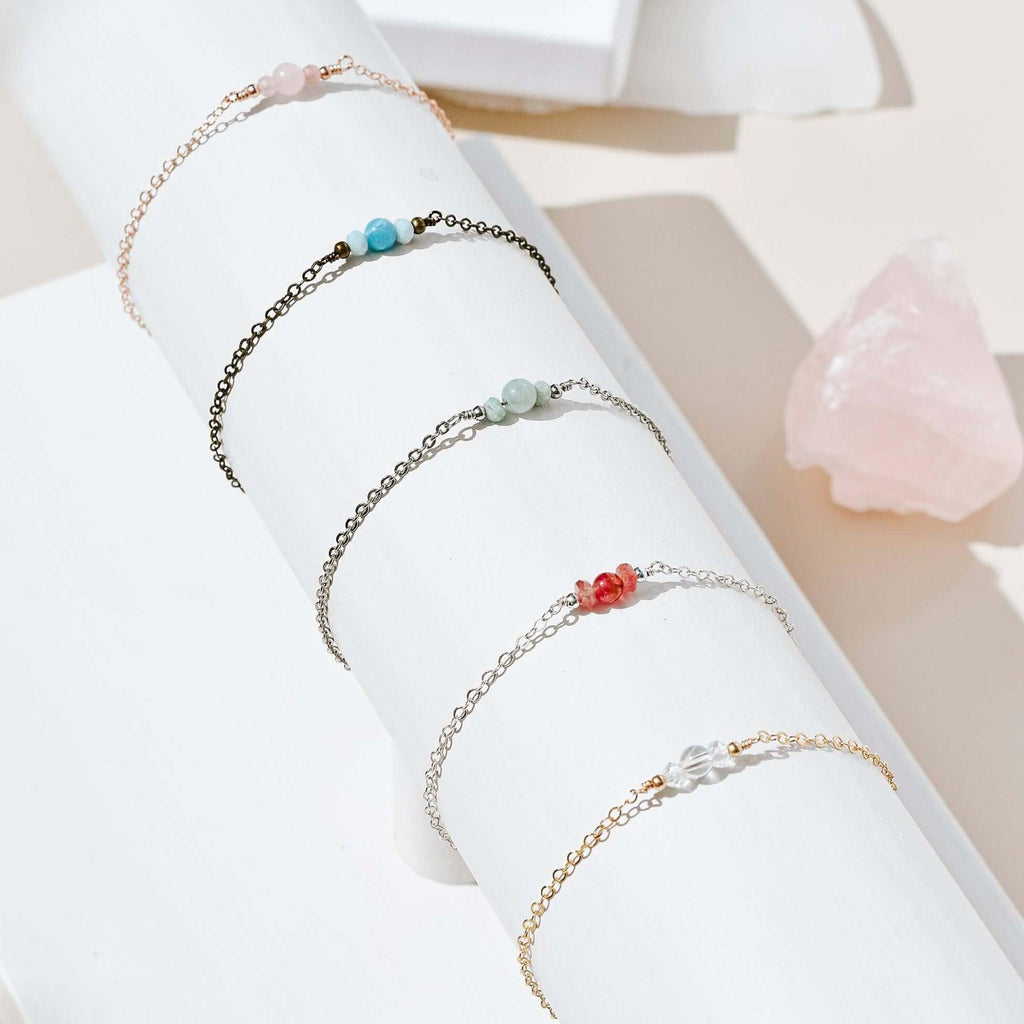 Dainty Bracelet - Bronze - Stainless Steel - Sterling Silver - 14K Rose Gold Fill - 14K Gold Fill - Luna Tide Handmade Jewellery