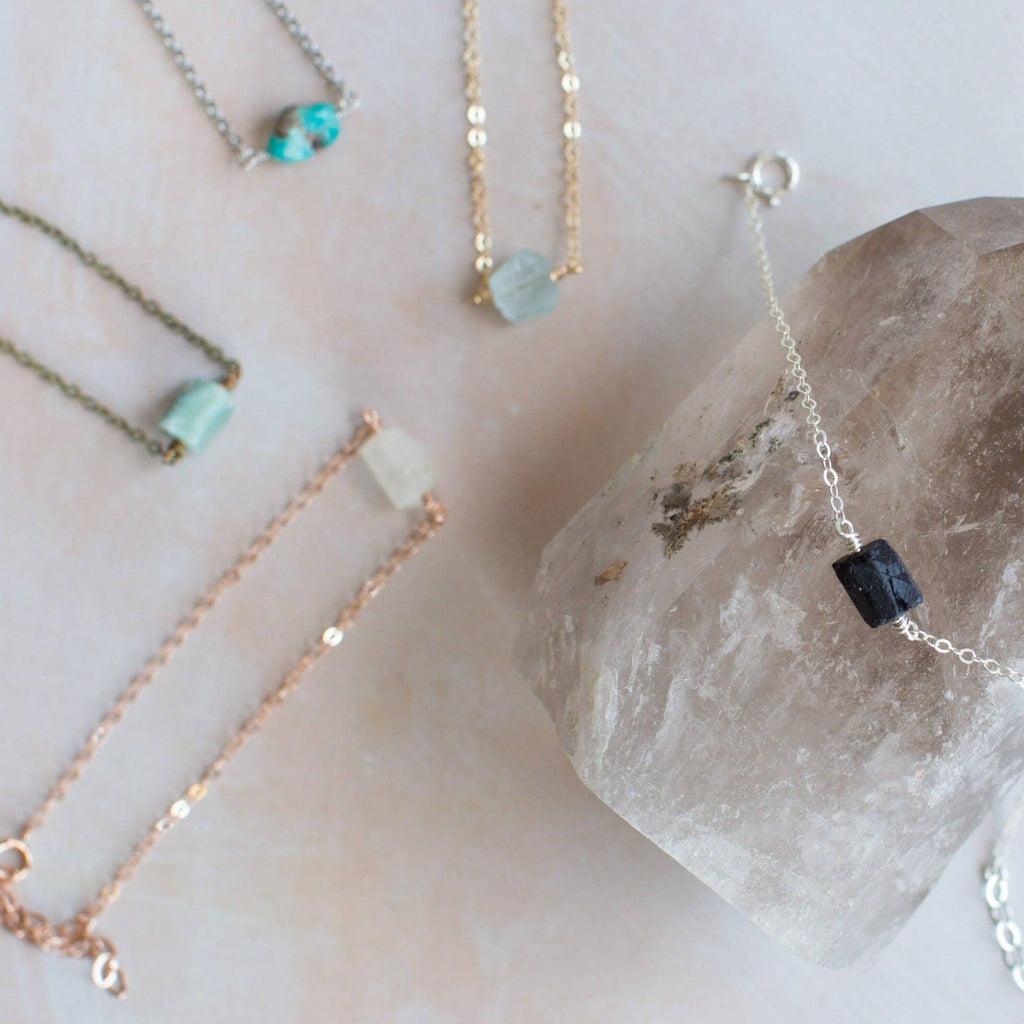 Raw Bracelet - Bronze - 14K Gold Fill - Sterling Silver - Stainless Steel - 14K Rose Gold Fill - Luna Tide Handmade Jewellery