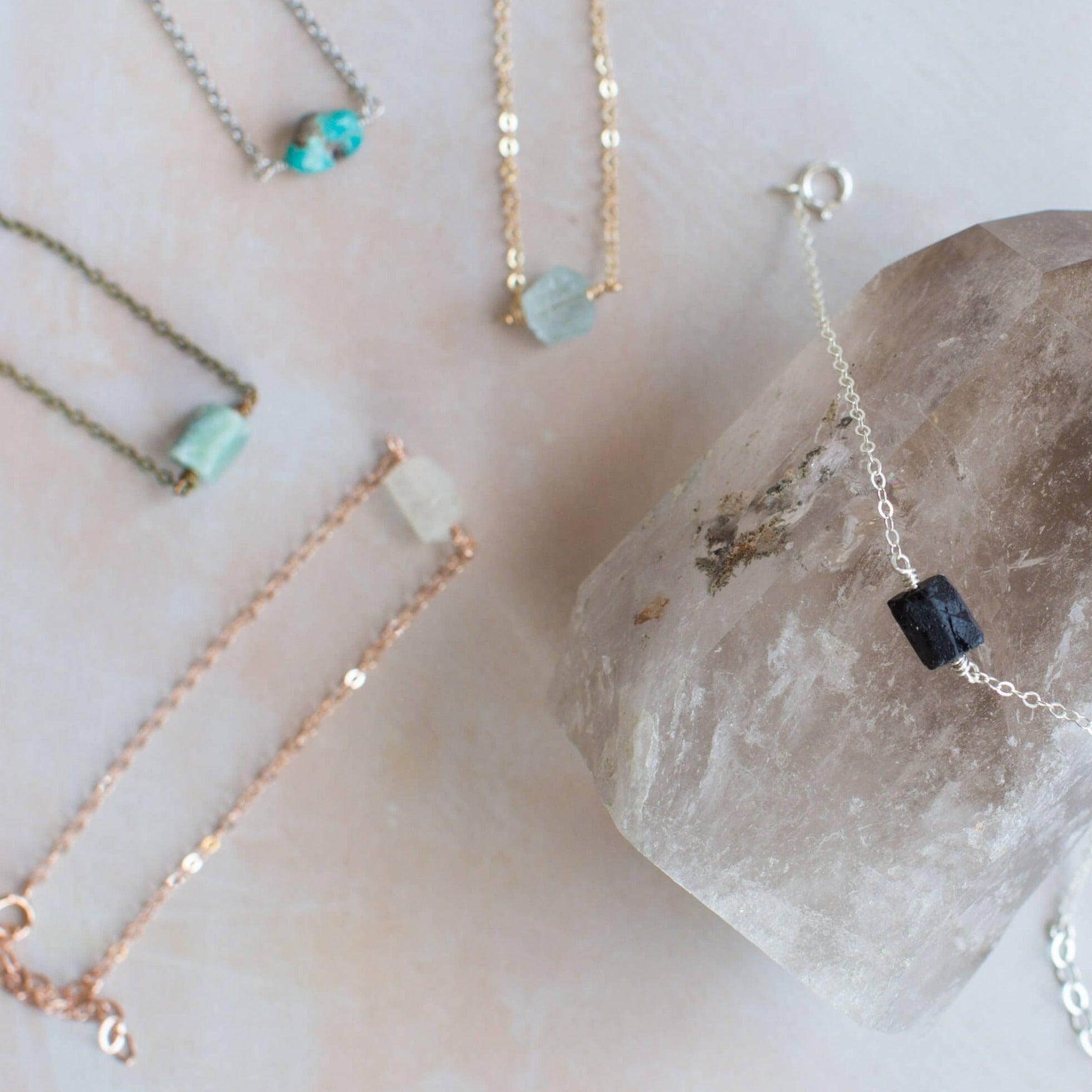 Raw Bracelet - Bronze - 14K Gold Fill - Sterling Silver - Stainless Steel - 14K Rose Gold Fill - Luna Tide Handmade Jewellery