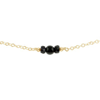 Dainty Choker - Black Tourmaline - 14K Gold Fill - Luna Tide Handmade Jewellery