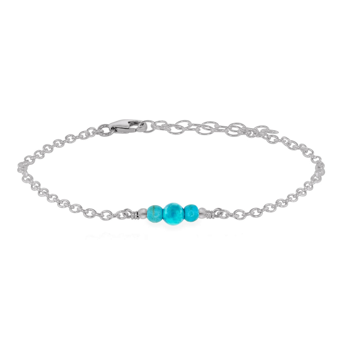 Dainty Bracelet - Turquoise - Stainless Steel - Luna Tide Handmade Jewellery