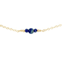 Dainty Choker - Lapis Lazuli - 14K Gold Fill - Luna Tide Handmade Jewellery