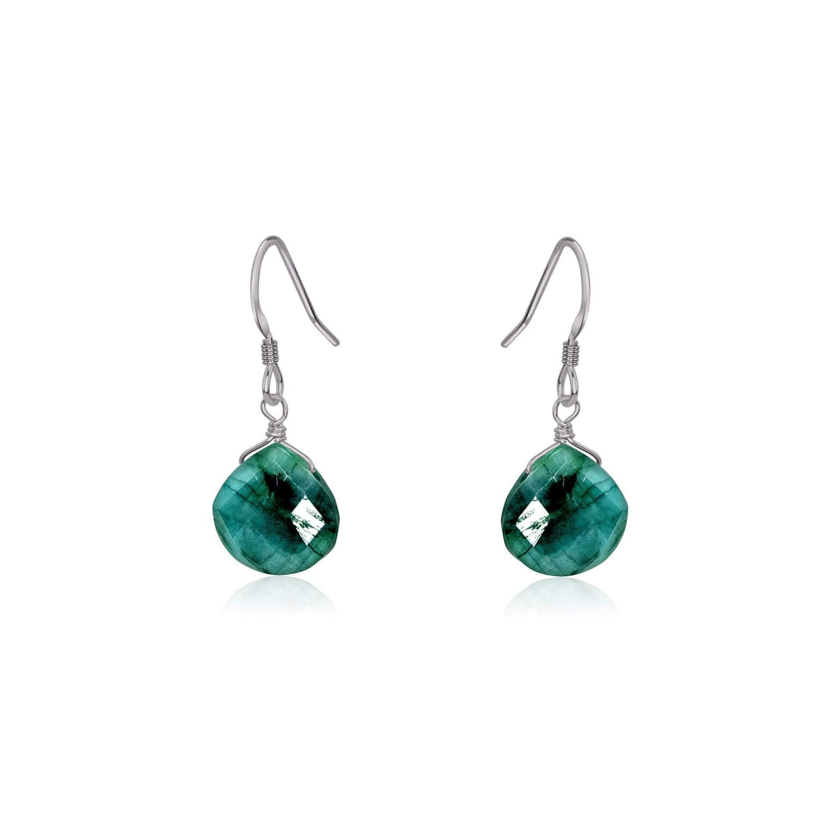 Steel & white howlite tear drop earrings. Steel Steel & white howlite tear drop earrings. Steel