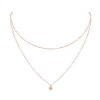 Layered Choker - Freshwater Pearl - 14K Rose Gold Fill - Luna Tide Handmade Jewellery