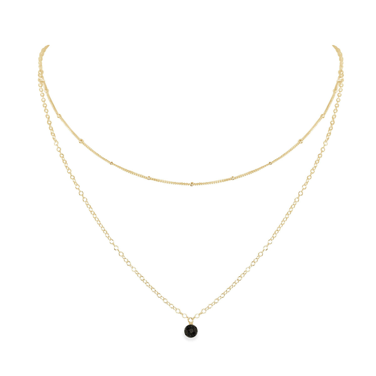 Layered Choker - Lava - 14K Gold Fill - Luna Tide Handmade Jewellery