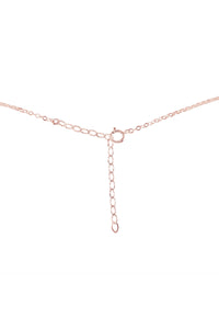 Raw Crystal Pendant Choker - Blue Lace Agate - 14K Rose Gold Fill - Luna Tide Handmade Jewellery