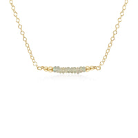 Faceted Bead Bar Necklace - Ethiopian Opal - 14K Gold Fill - Luna Tide Handmade Jewellery