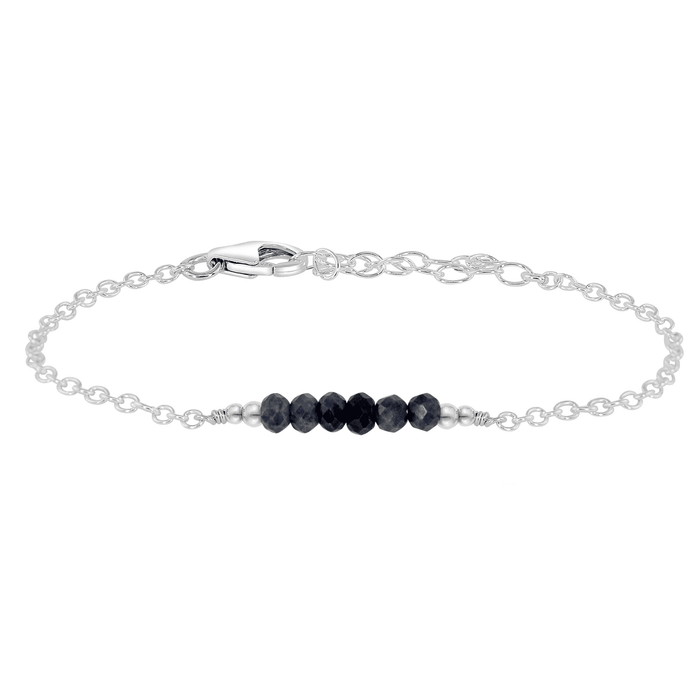 Faceted Gemstone White Beaded Anklets Faceted Gemstone White Beaded Anklets