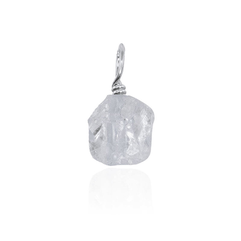Tiny Raw Crystal Quartz Crystal Pendant - Tiny Raw Crystal Quartz Crystal Pendant - Sterling Silver - Luna Tide Handmade Crystal Jewellery